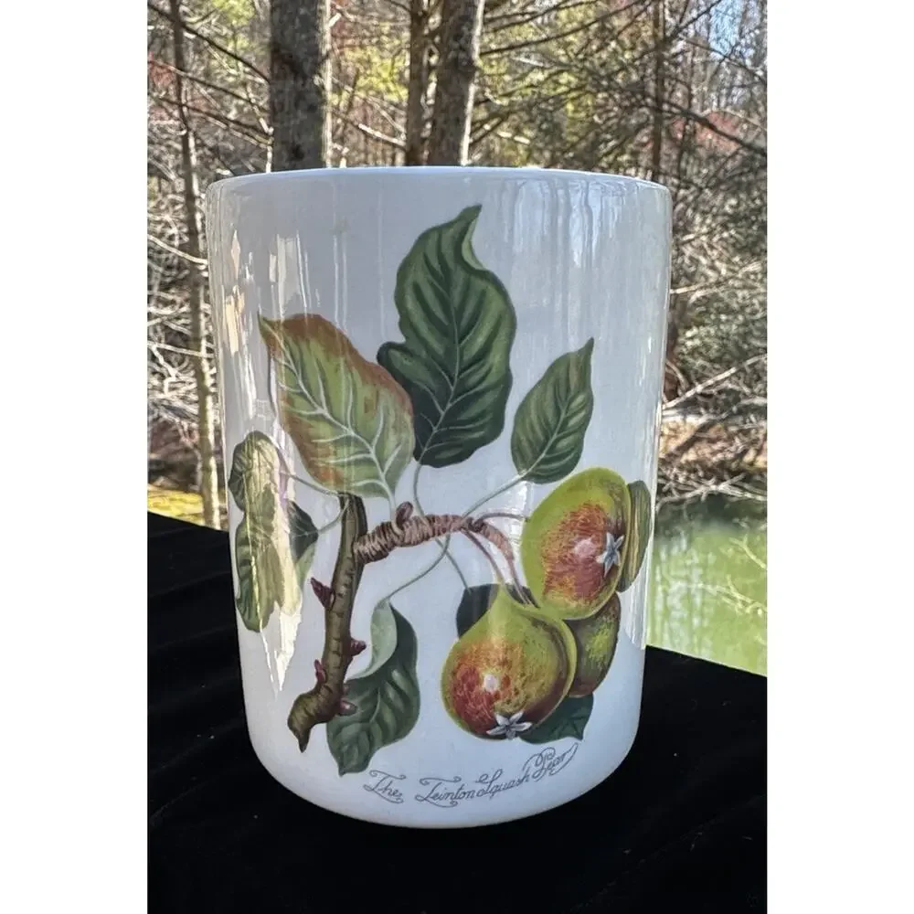 Portmerion The Tienton Squash Pear 5.5” Canister Wooden Lid EUC! -A26